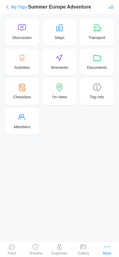 All 14 modules in the More menu